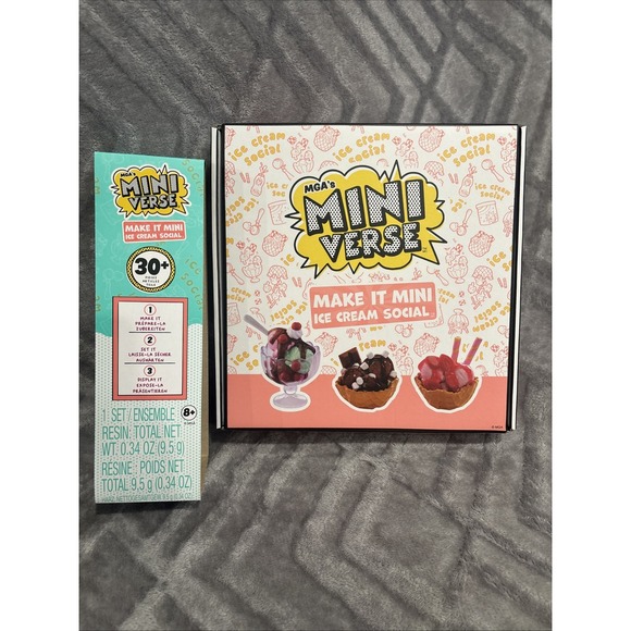 MGA's Miniverse Make It Mini Food/Ice Cream Social BRAND NEW! - Picture 1 of 6